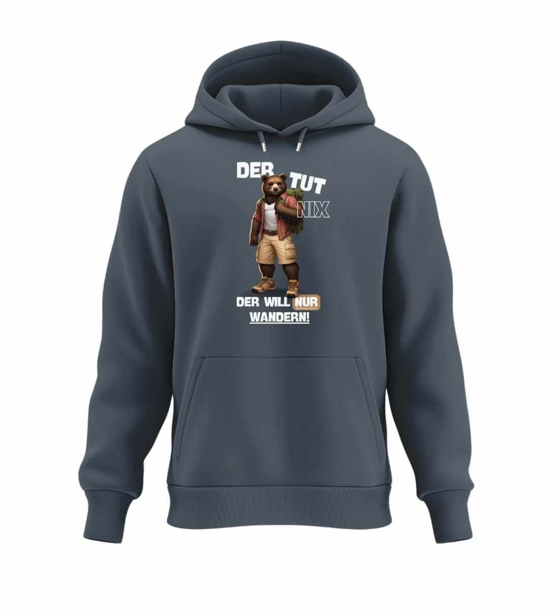 Der tut nix - Bär | Unisex Organic Hoodie | Farbe: India Ink Grey | Rad&Rucksack