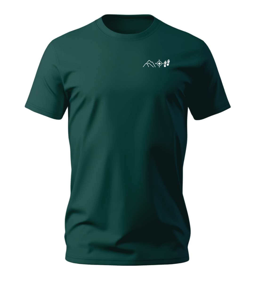 Berg Kompass Wandern | Herren Premium Organic T-Shirt (Stick) | Farbe: Glazed Green | Rad&Rucksack