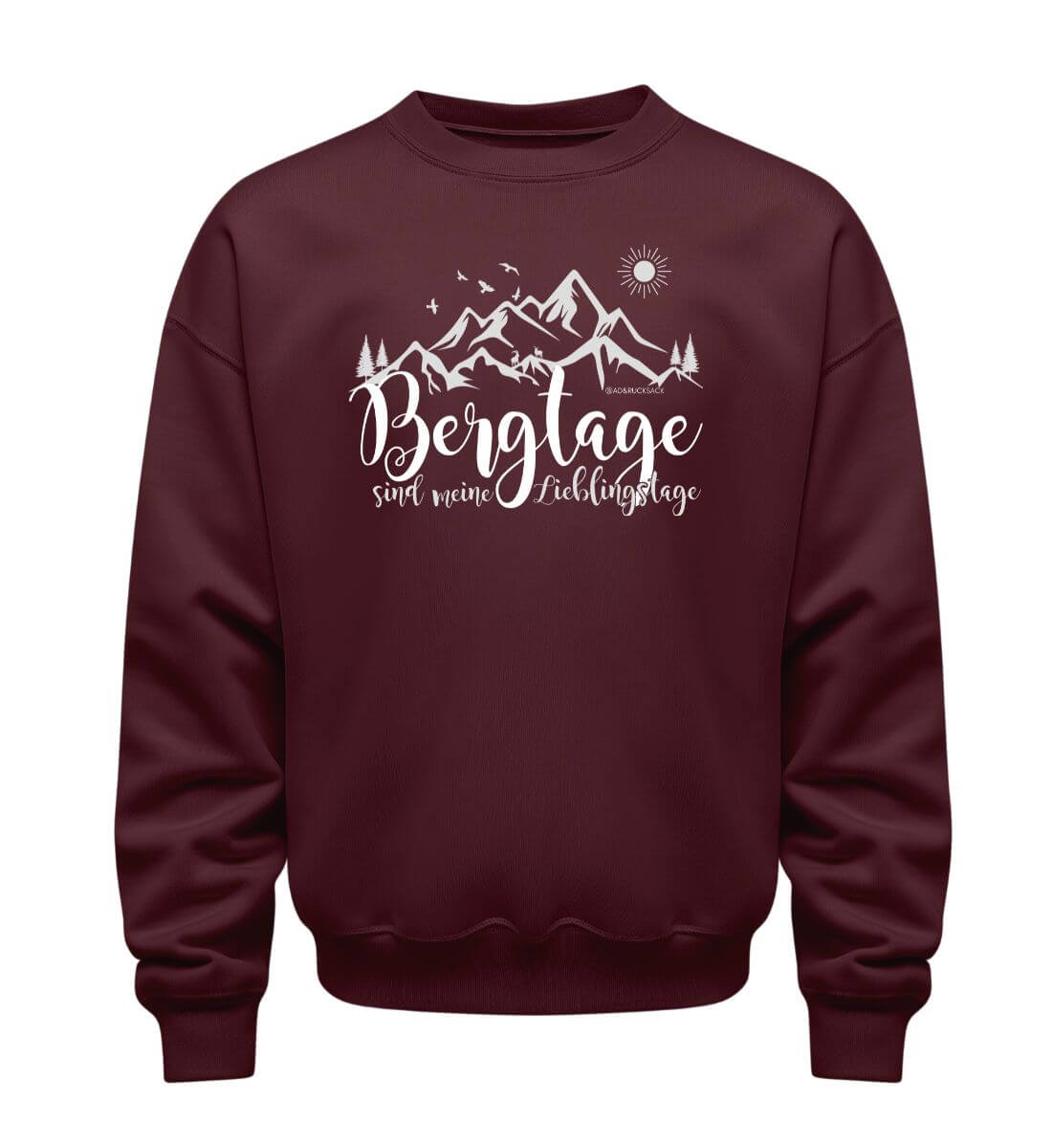 Berg-Tage | Unisex Organic Pullover | Farbe: Burgundy | Rad&Rucksack
