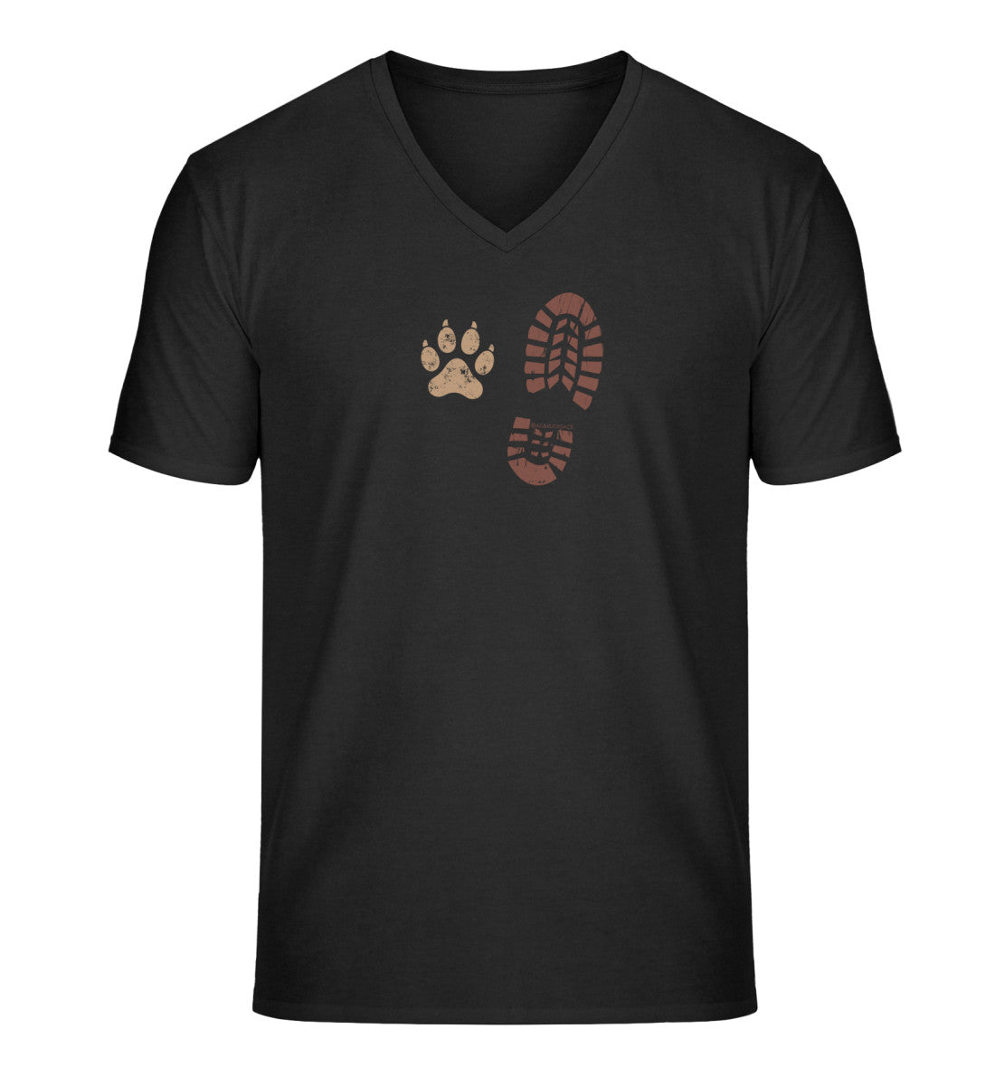 Berg Buddies | Herren V-Neck Premium Organic T-Shirt | Farbe: Schwarz | Rad&Rucksack