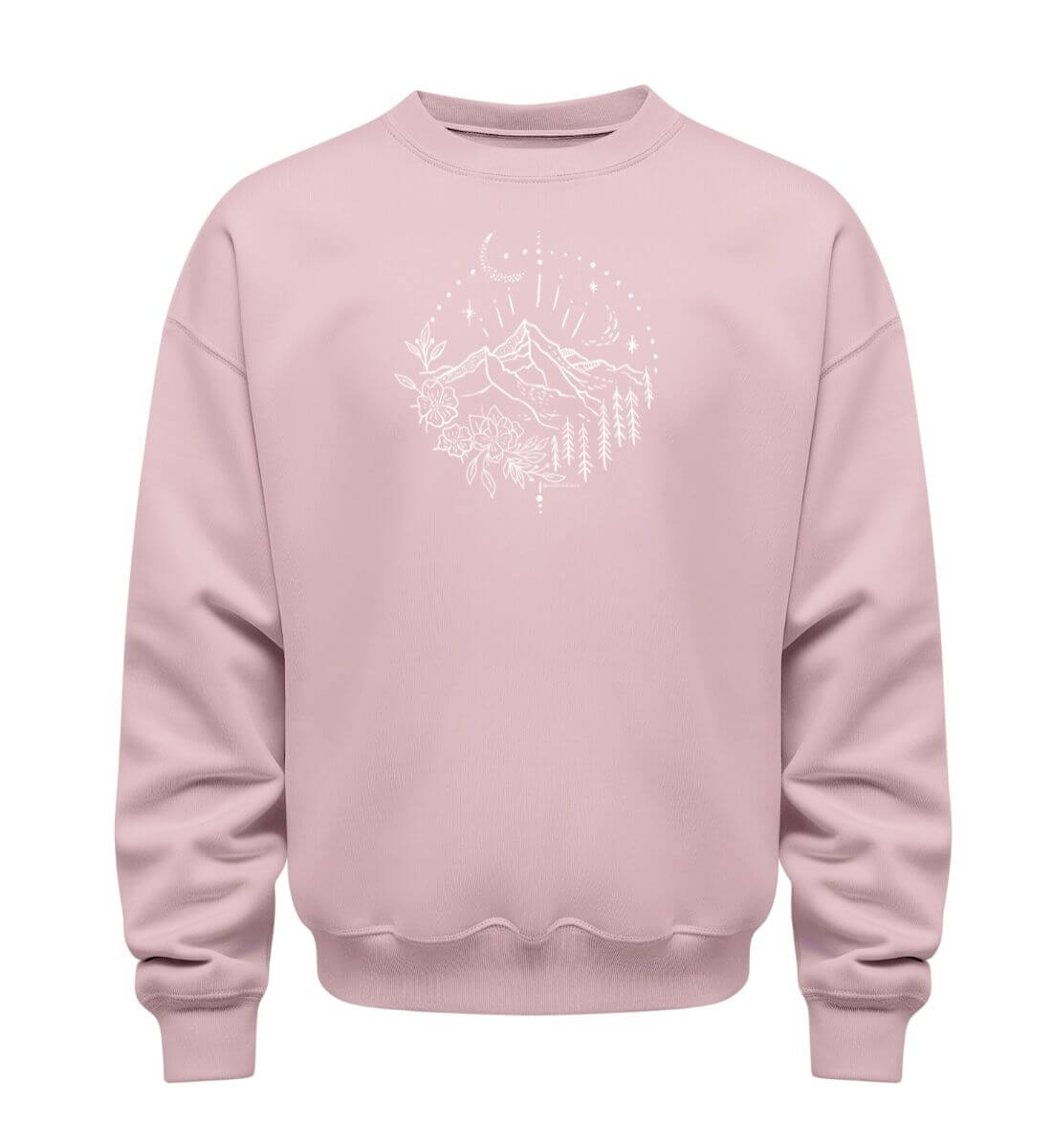 Berg Natur | Unisex Organic Pullover | Farbe: Cotton Pink | Rad&Rucksack