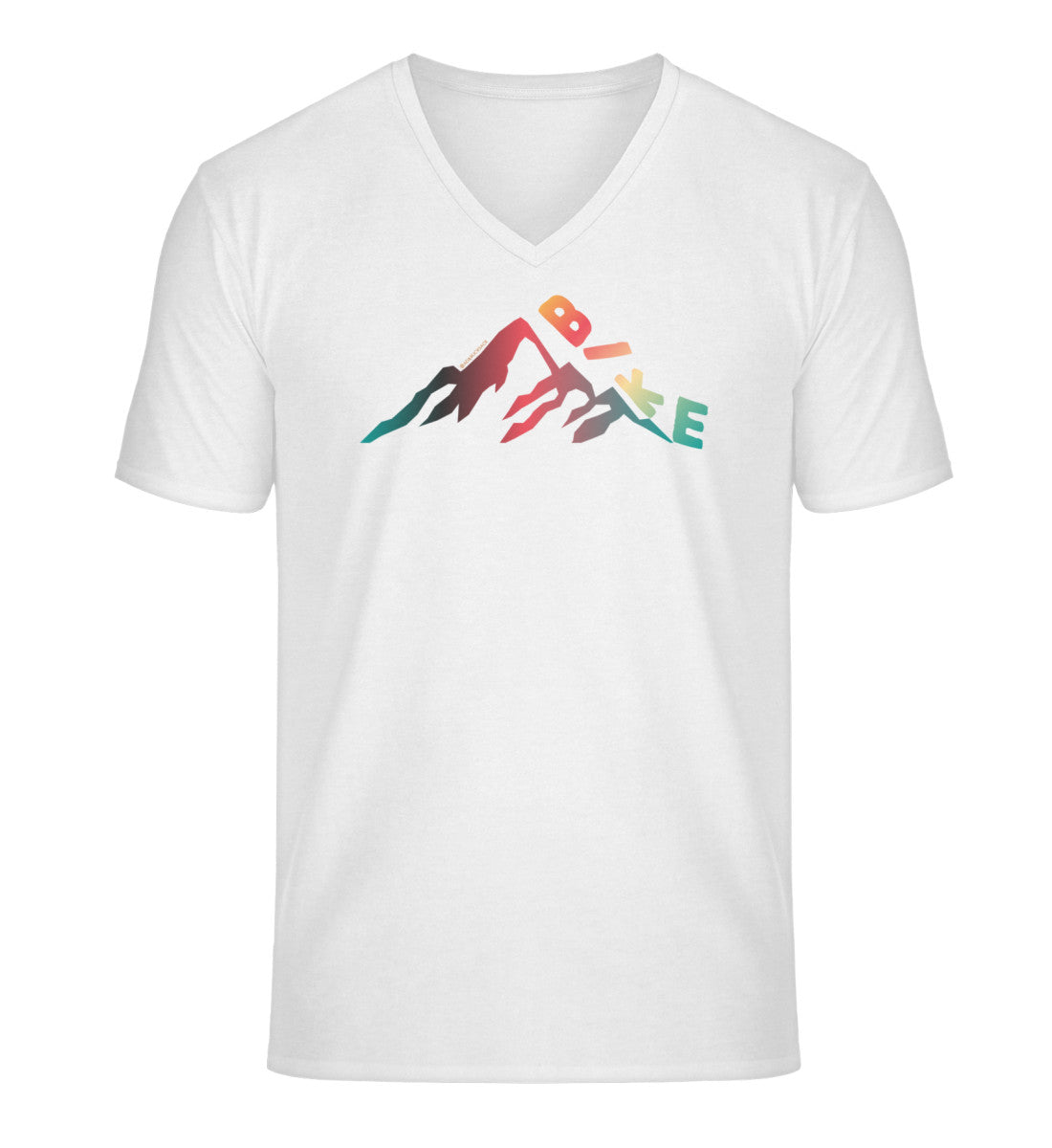 Bike | Herren V-Neck Premium Organic T-Shirt | Farbe: White | Rad&Rucksack