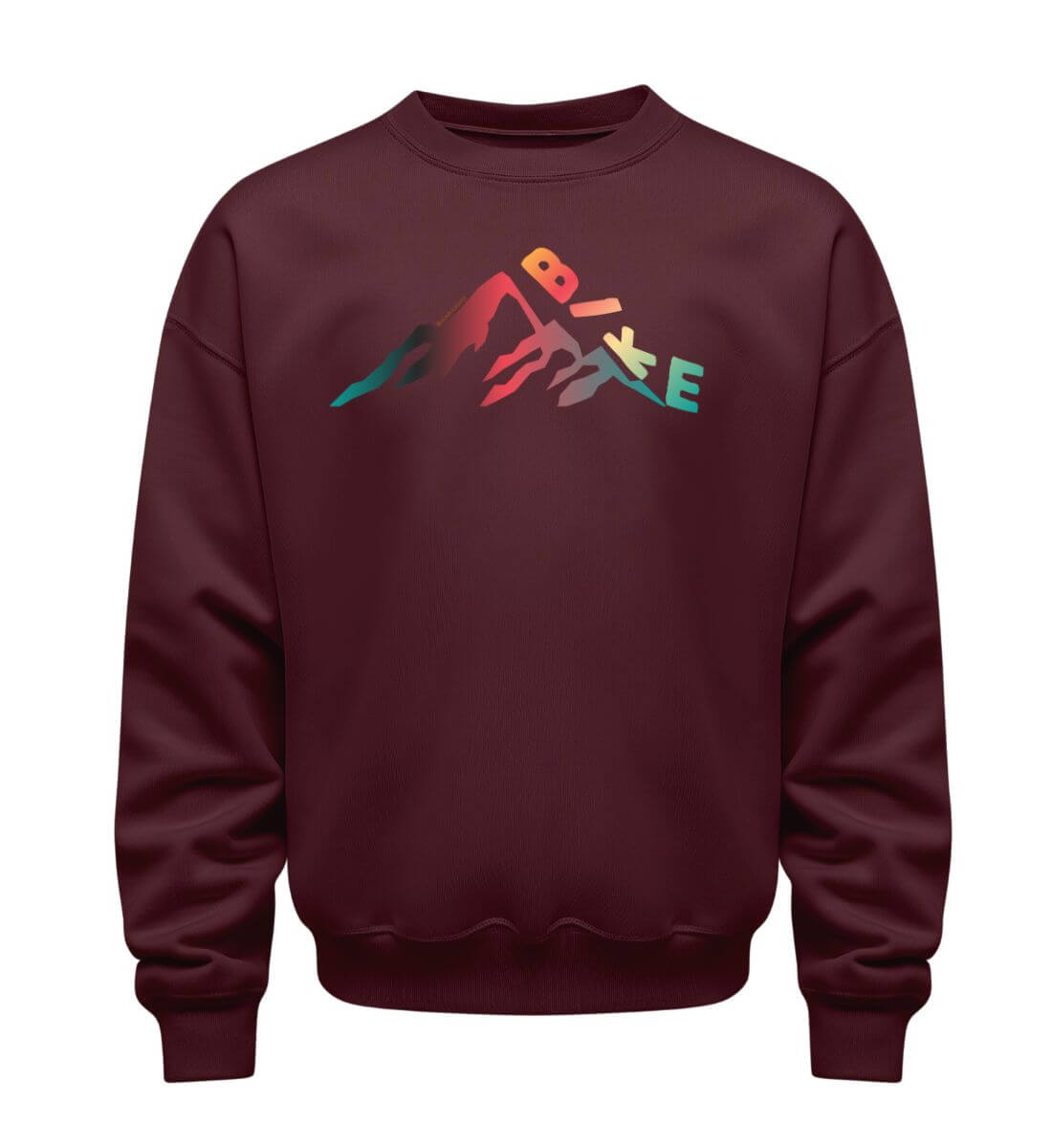 Bike | Unisex Organic Pullover | Farbe: Burgundy | Rad&Rucksack