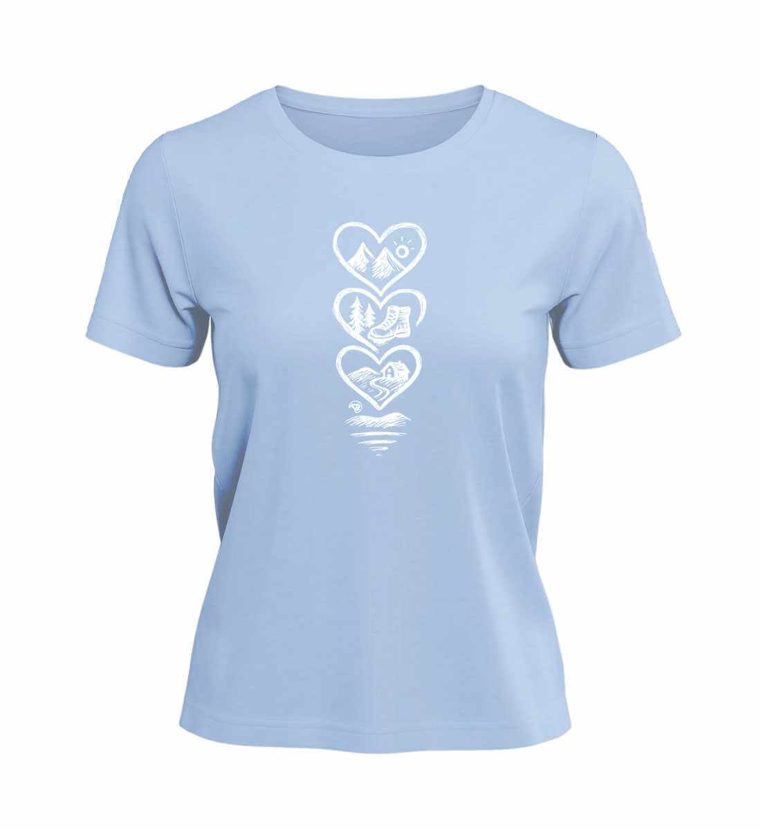 Berg Wandern | Damen Premium Organic T-Shirt | Farbe: Blue Soul | Rad&Rucksack