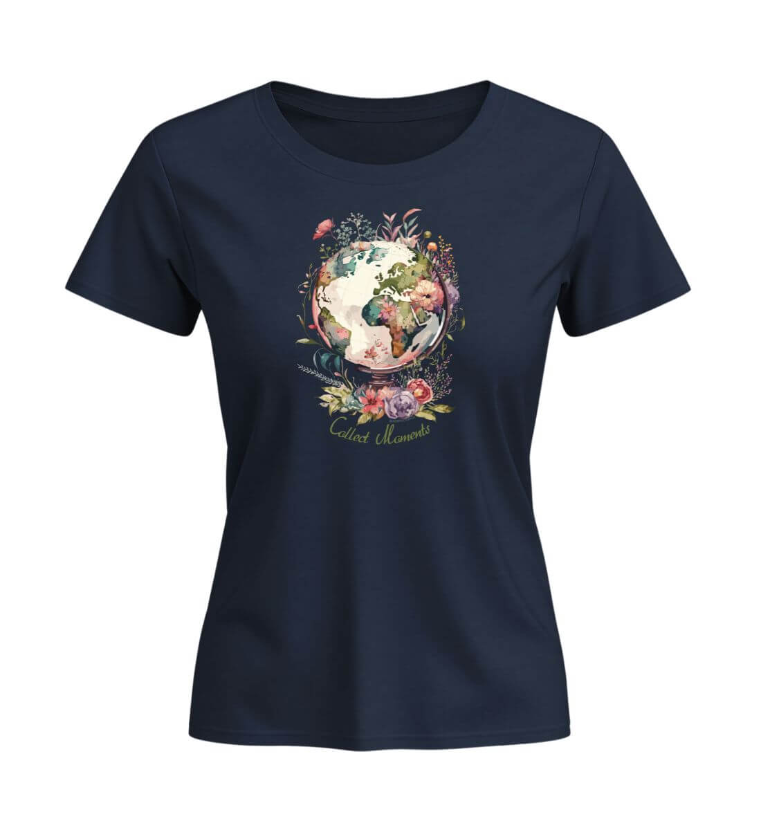 Collect Moments | Damen Premium Organic T-Shirt (Fitted) | Farbe: French Navy | Rad&Rucksack