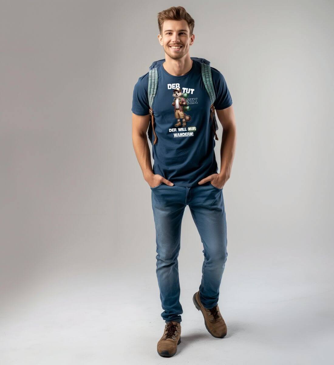 Der tut nix - Murmeltier | Herren Premium Organic T-Shirt | Farbe: Stargazer | Rad&Rucksack