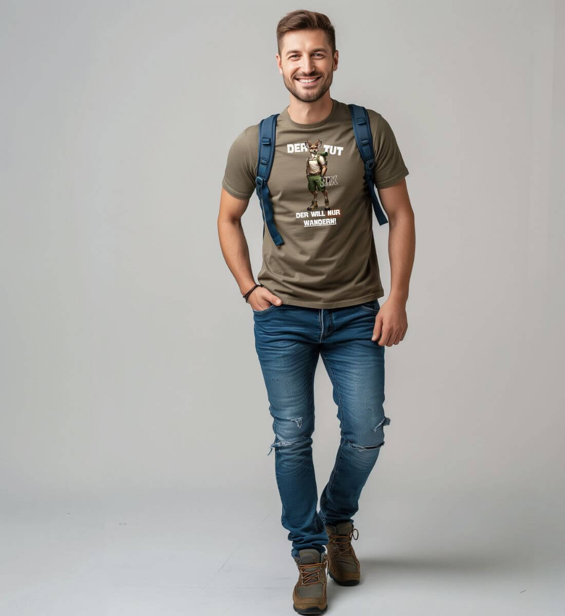 Der tut nix - Hirsch | Herren Premium Organic T-Shirt | Farbe: Stargazer | Rad&Rucksack