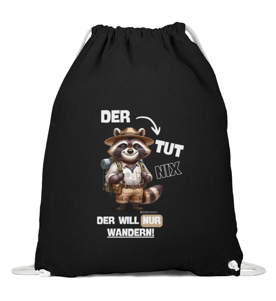 Der tut nix | Baumwoll Gymsac | Farbe: Schwarz | Rad&Rucksack