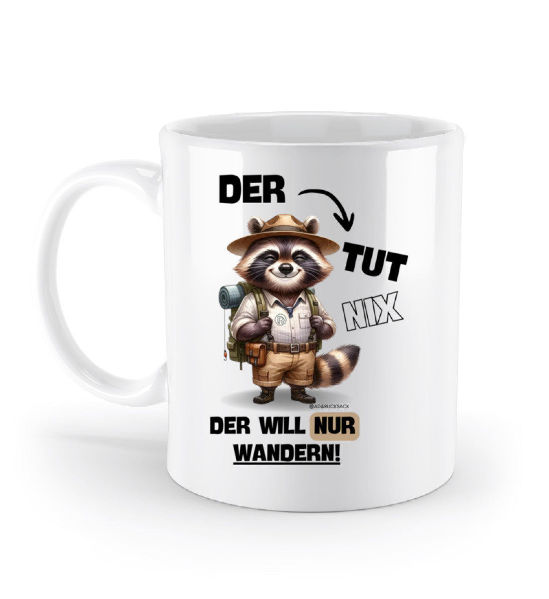 Der tut nix | Kaffeetasse | Farbe: Weiß | Größe: 330ml | Rad&Rucksack