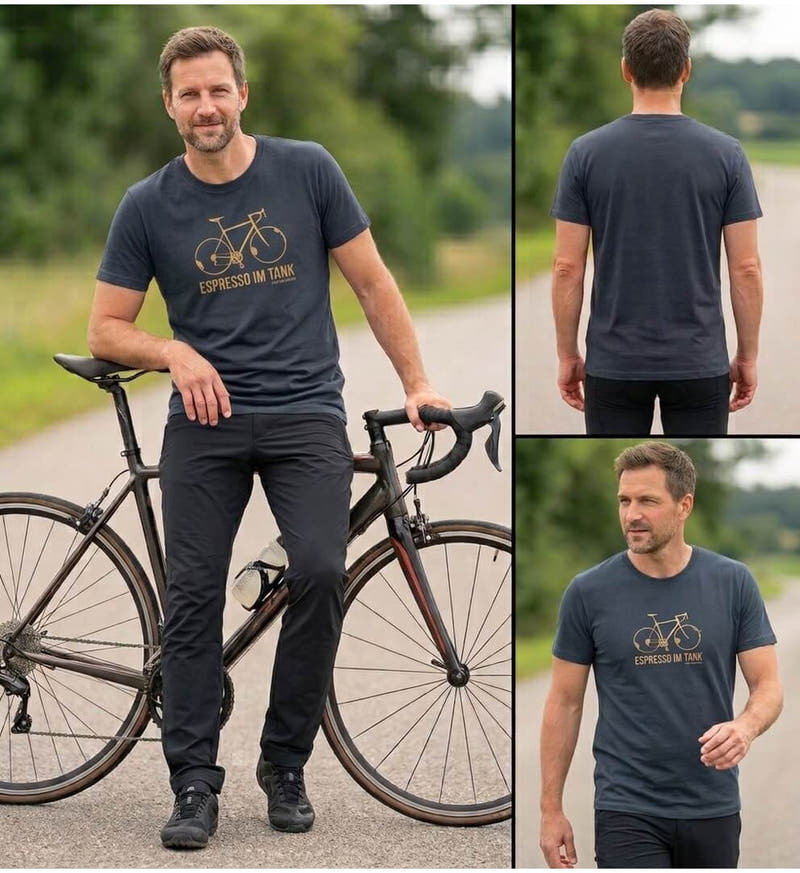 Rennrad & Kaffee | Herren Premium Organic T-Shirt von Rad&Rucksack