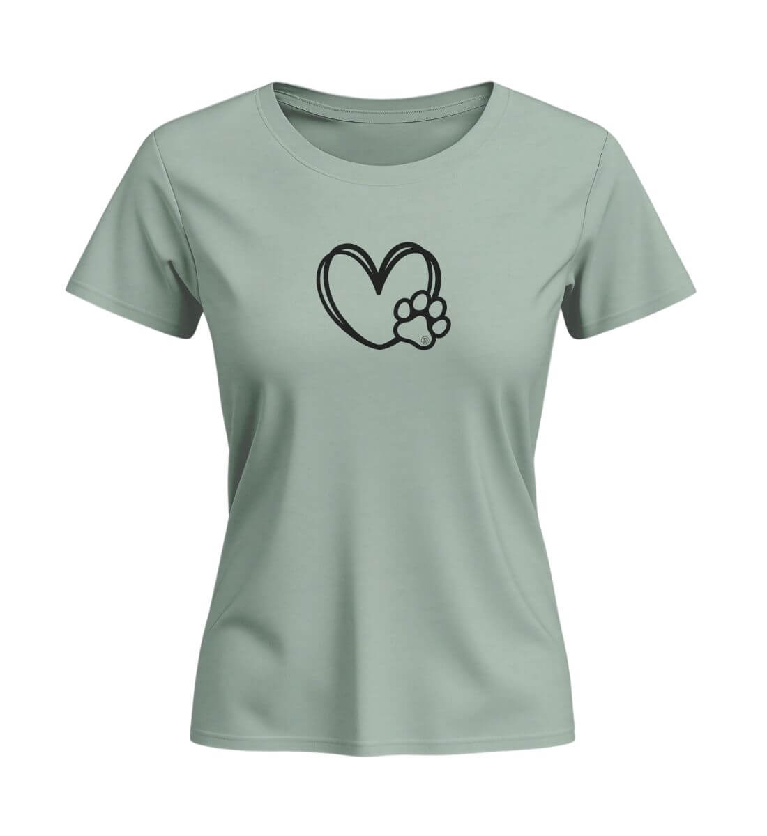 Hundverliebt | Damen Premium Organic T-Shirt (Fitted) | Farbe: Aloe | Rad&Rucksack