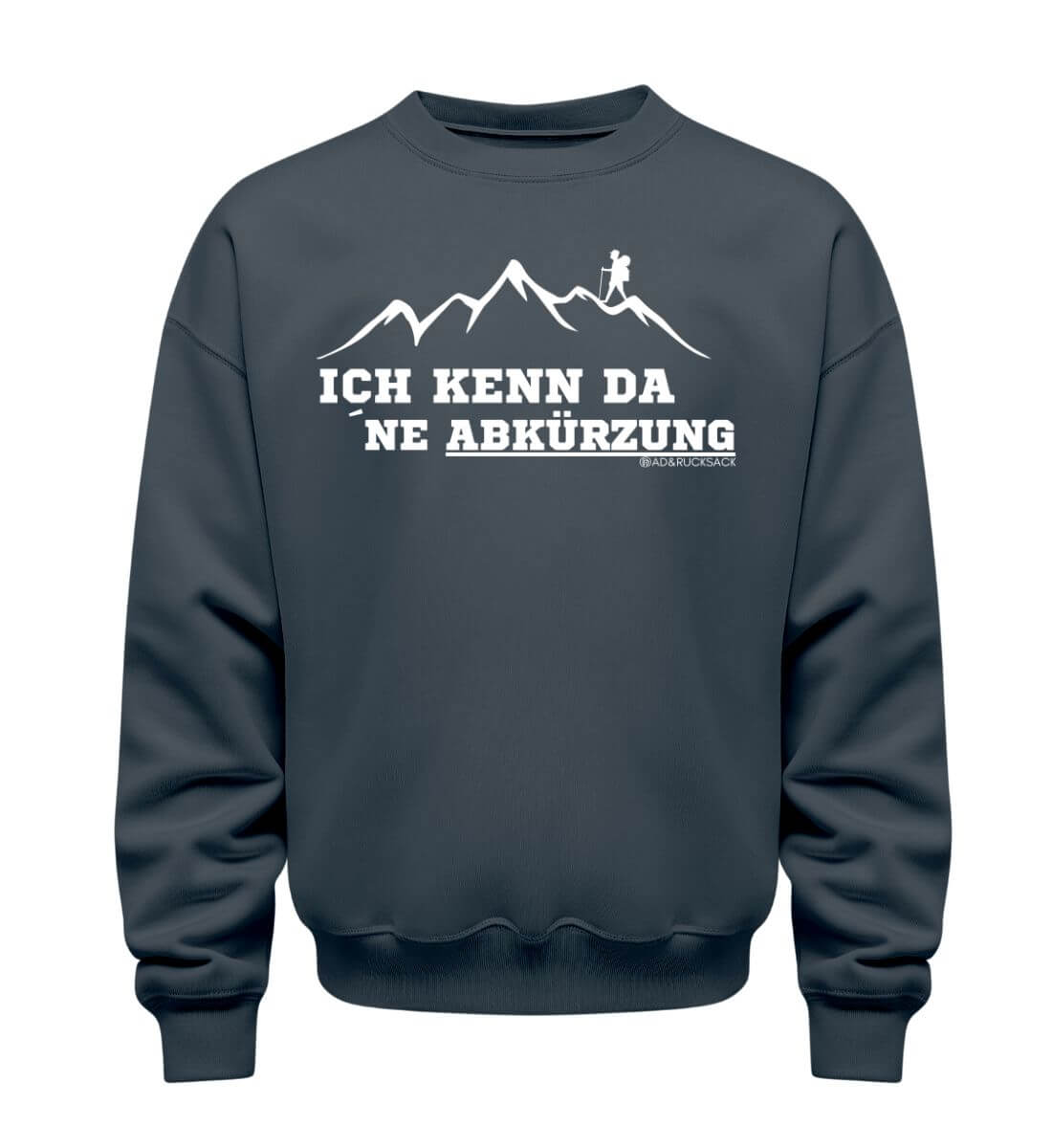 Kenn da ne Abkürzung | Unisex Organic Pullover | Farbe: India Ink Grey | Rad&Rucksack
