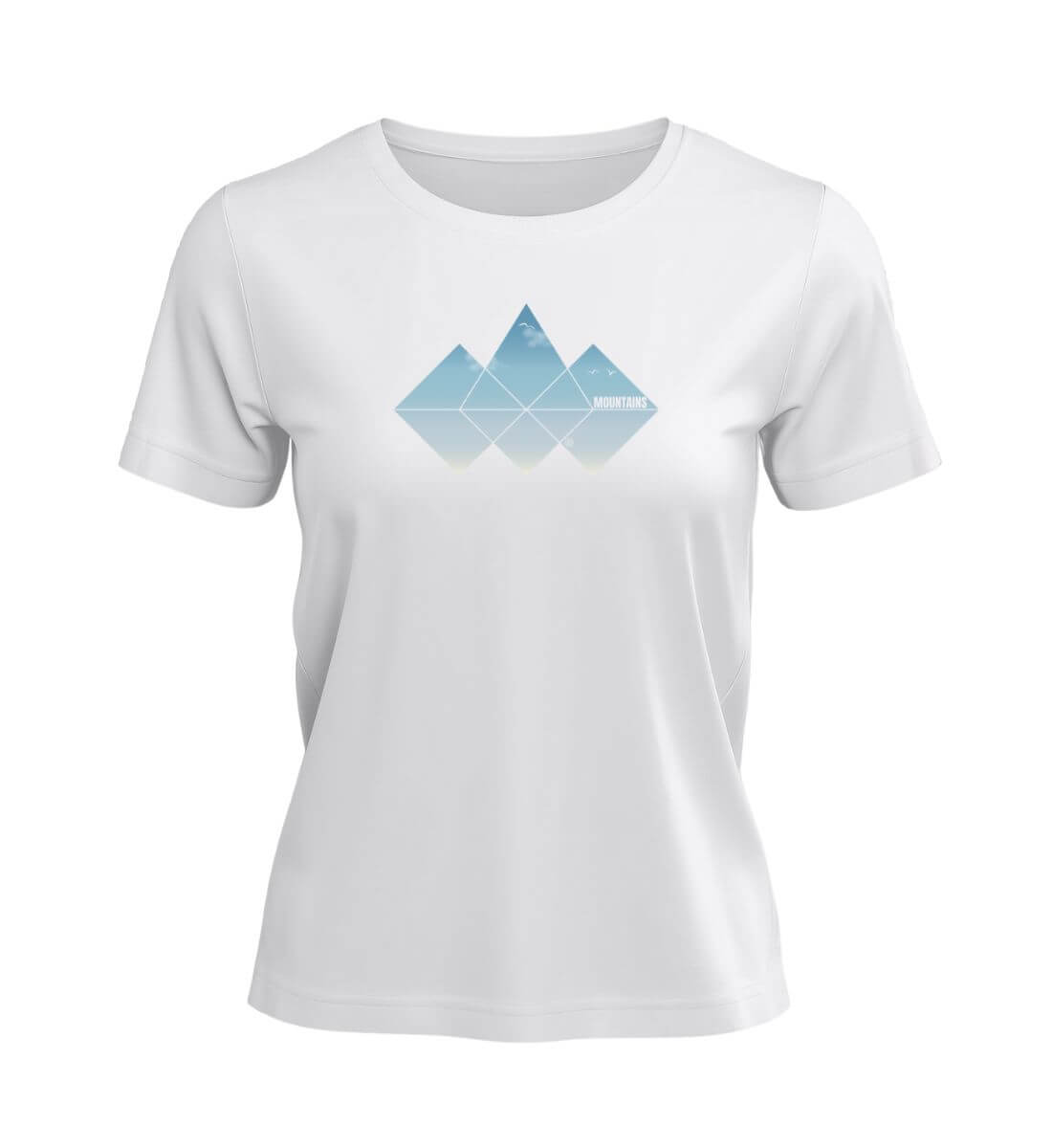 Mountain | Damen Premium Organic T-Shirt | Farbe: White | Rad&Rucksack