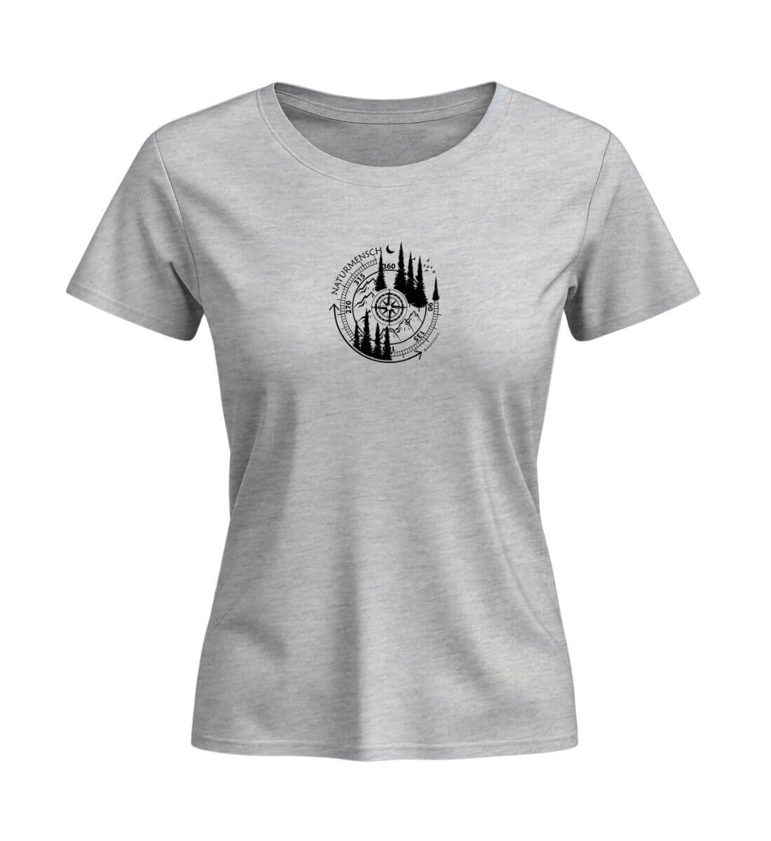 Naturmensch | Damen Premium Organic T-Shirt (Fitted) | Farbe: Heather Grey | Rad&Rucksack