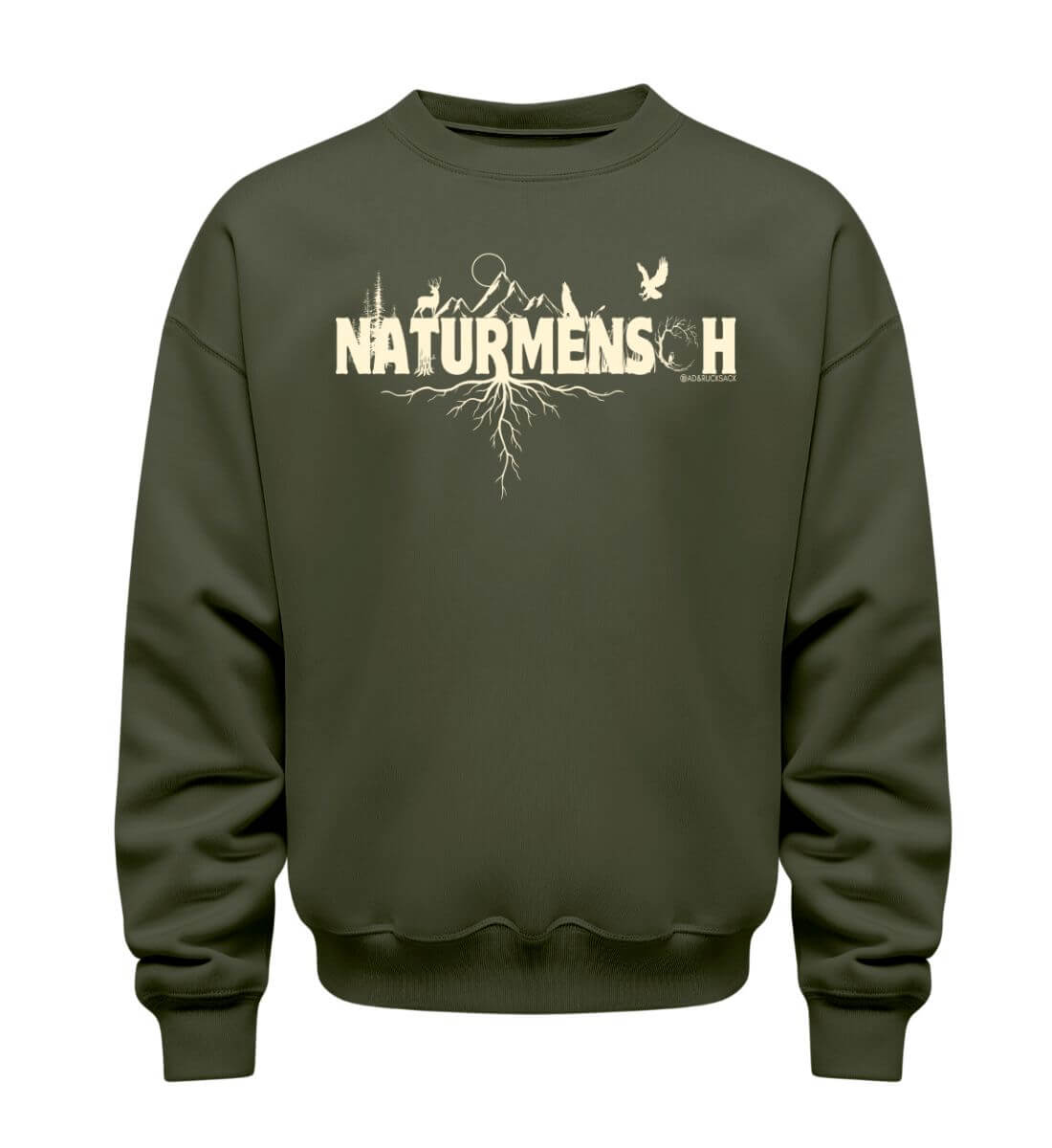 Naturmenschen | Unisex Organic Pullover | Farbe: Khaki | Rad&Rucksack