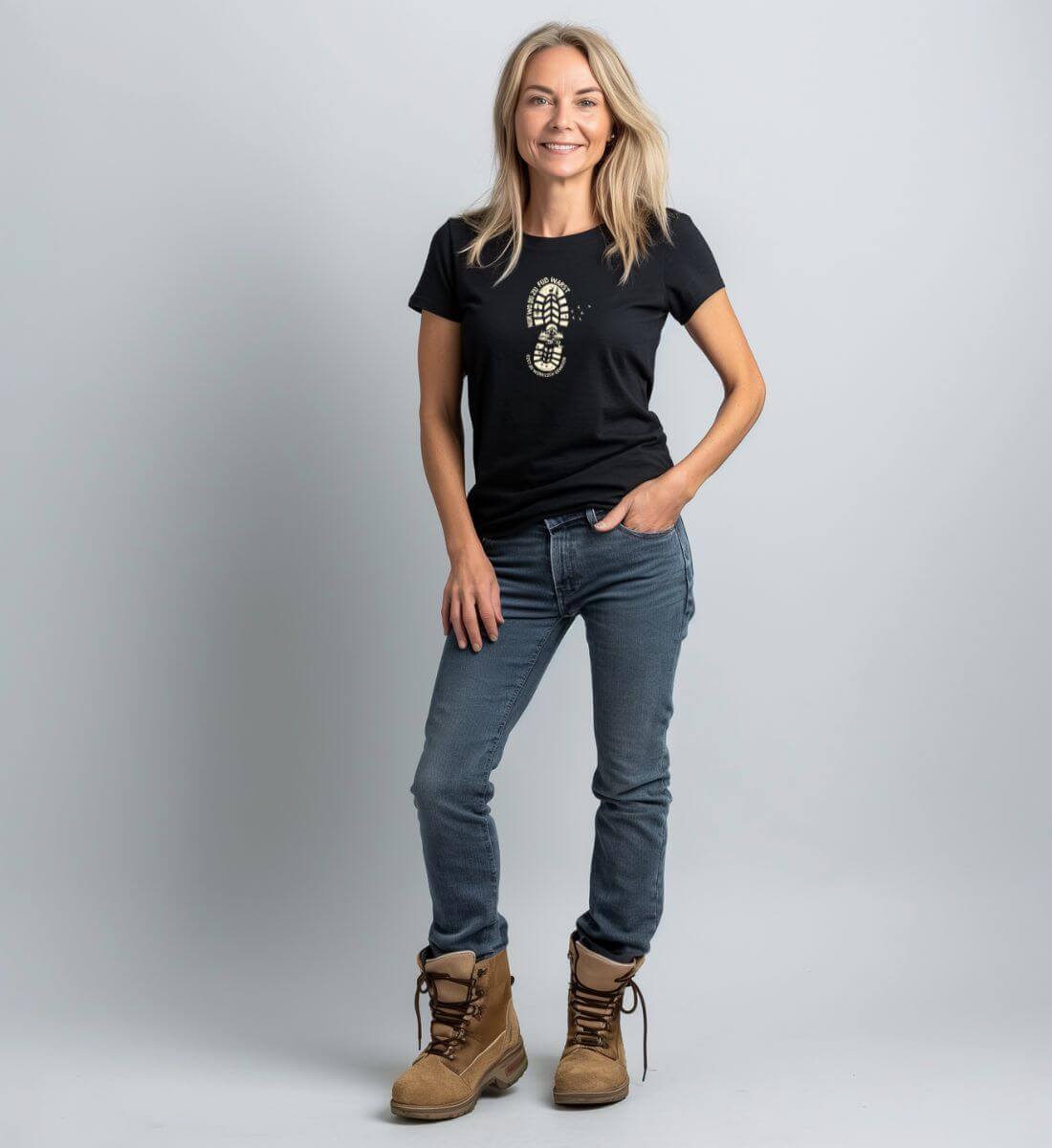 Nur wo du zu Fuß warst | Damen Premium Organic T-Shirt | Farbe: Stargazer | Rad&Rucksack