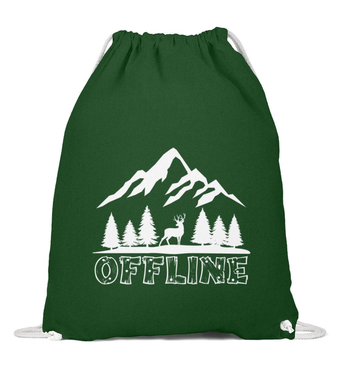 Offline Berg | Baumwoll Gymsac | Farbe: Dunkelgrün | Rad&Rucksack