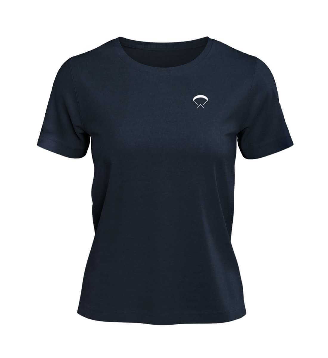 Paraglider | Damen Premium Organic T-Shirt (Stick) | Farbe: French Navy | Rad&Rucksack