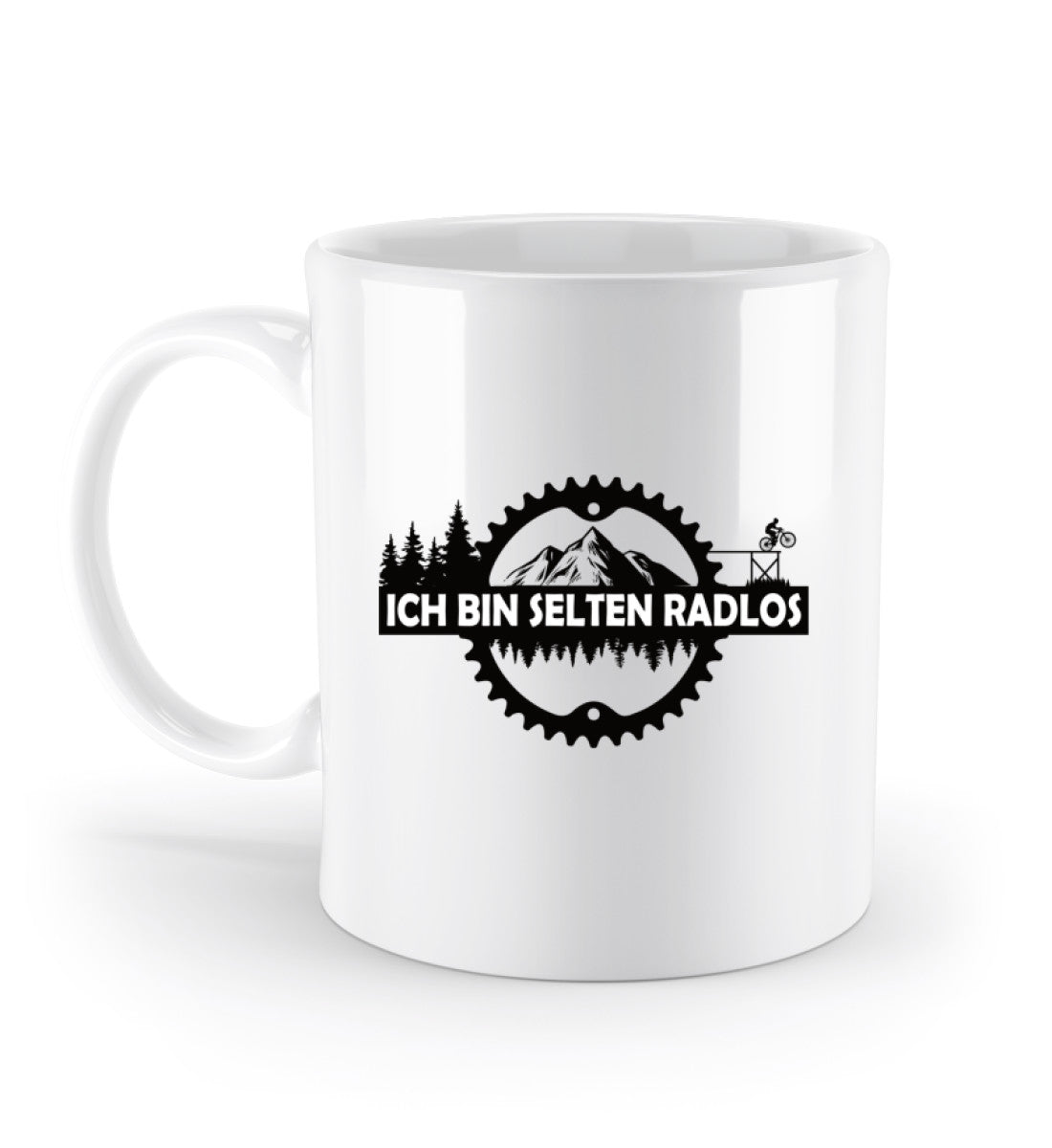 Selten radlos | Kaffeetasse | Farbe: Weiß | Rad&Rucksack