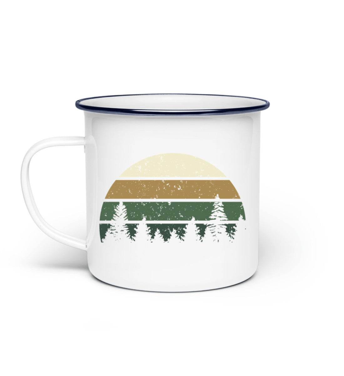 Wald | Emaille Tasse | Farbe: Weiß | Rad&Rucksack