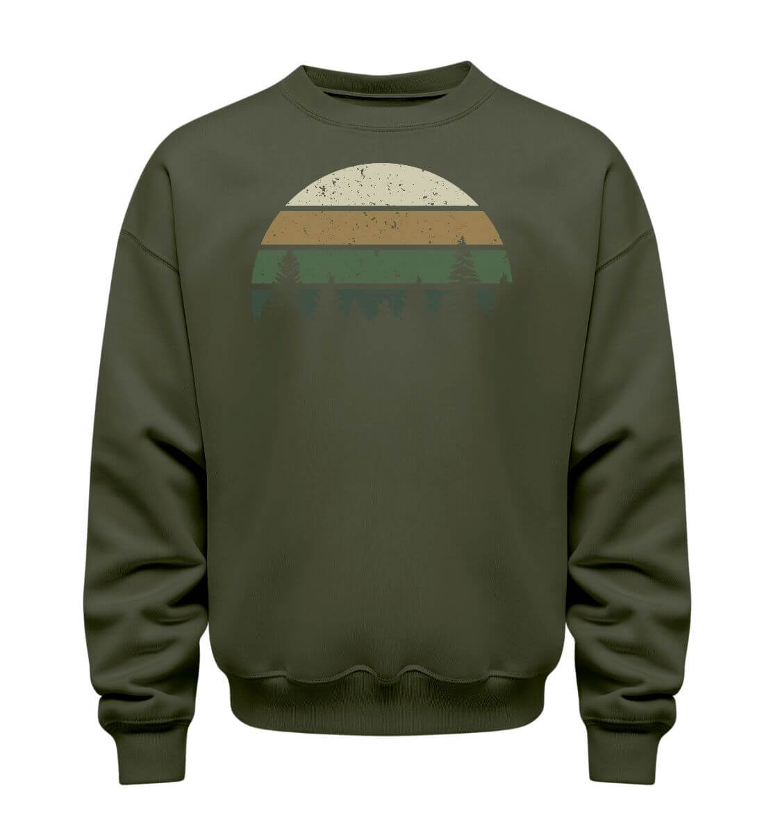 Wald | Unisex Organic Pullover | Farbe: Khaki | Rad&Rucksack