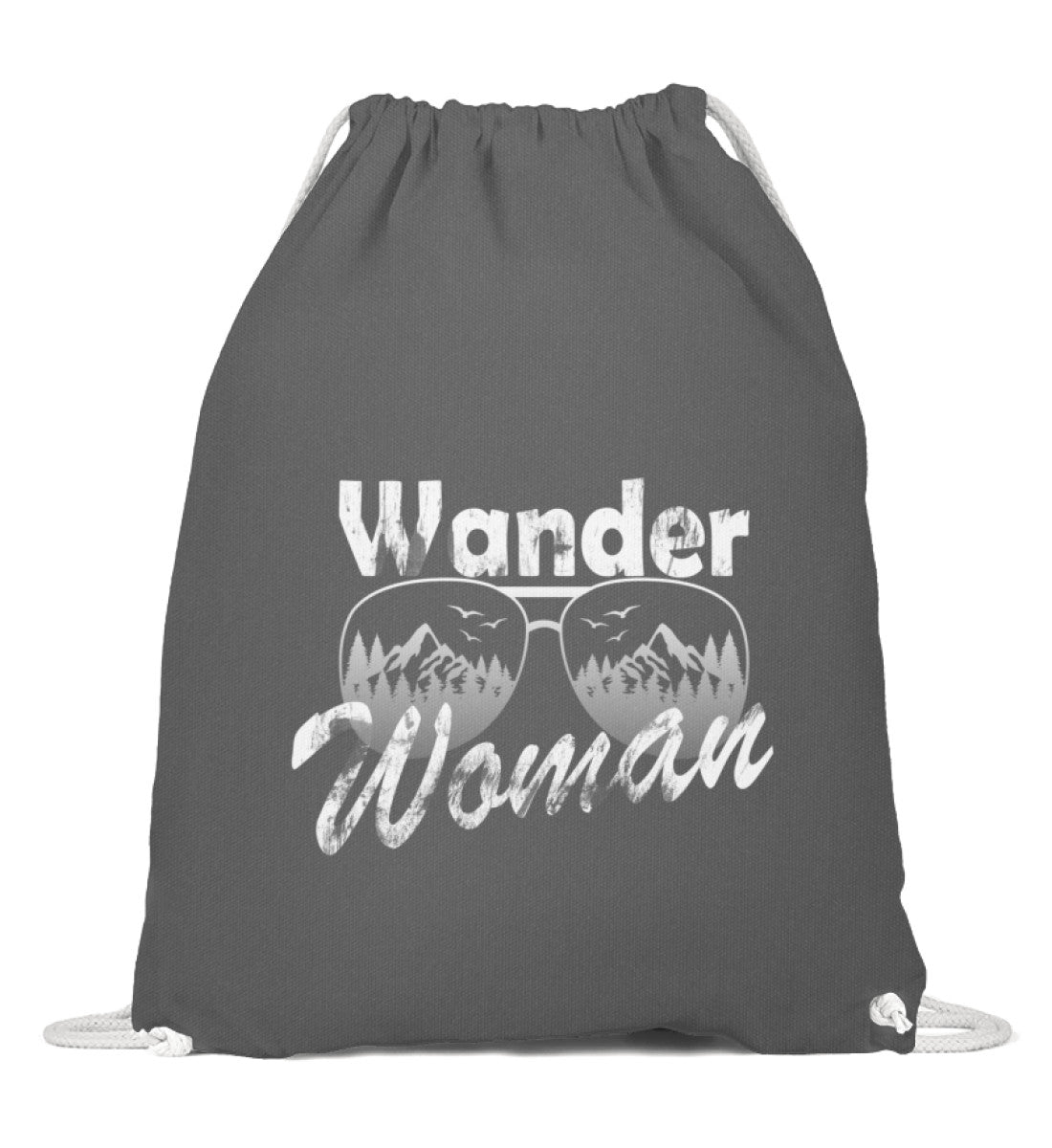 Wander Woman | Baumwoll Gymsac | Farbe: Grafit Grau | Rad&Rucksack