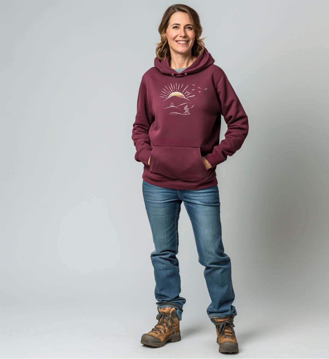 Wanderungen | Unisex Organic Hoodie | Farbe: Glazed Green | Rad&Rucksack