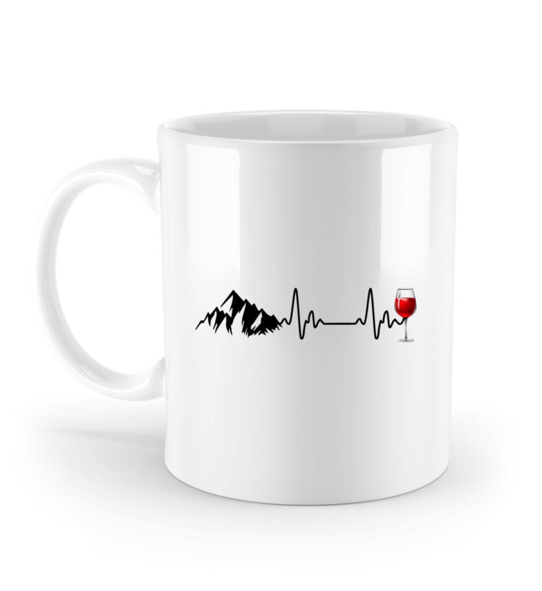 Wein Berg Herzschlag | Kaffeetasse | Farbe: Weiß | Rad&Rucksack