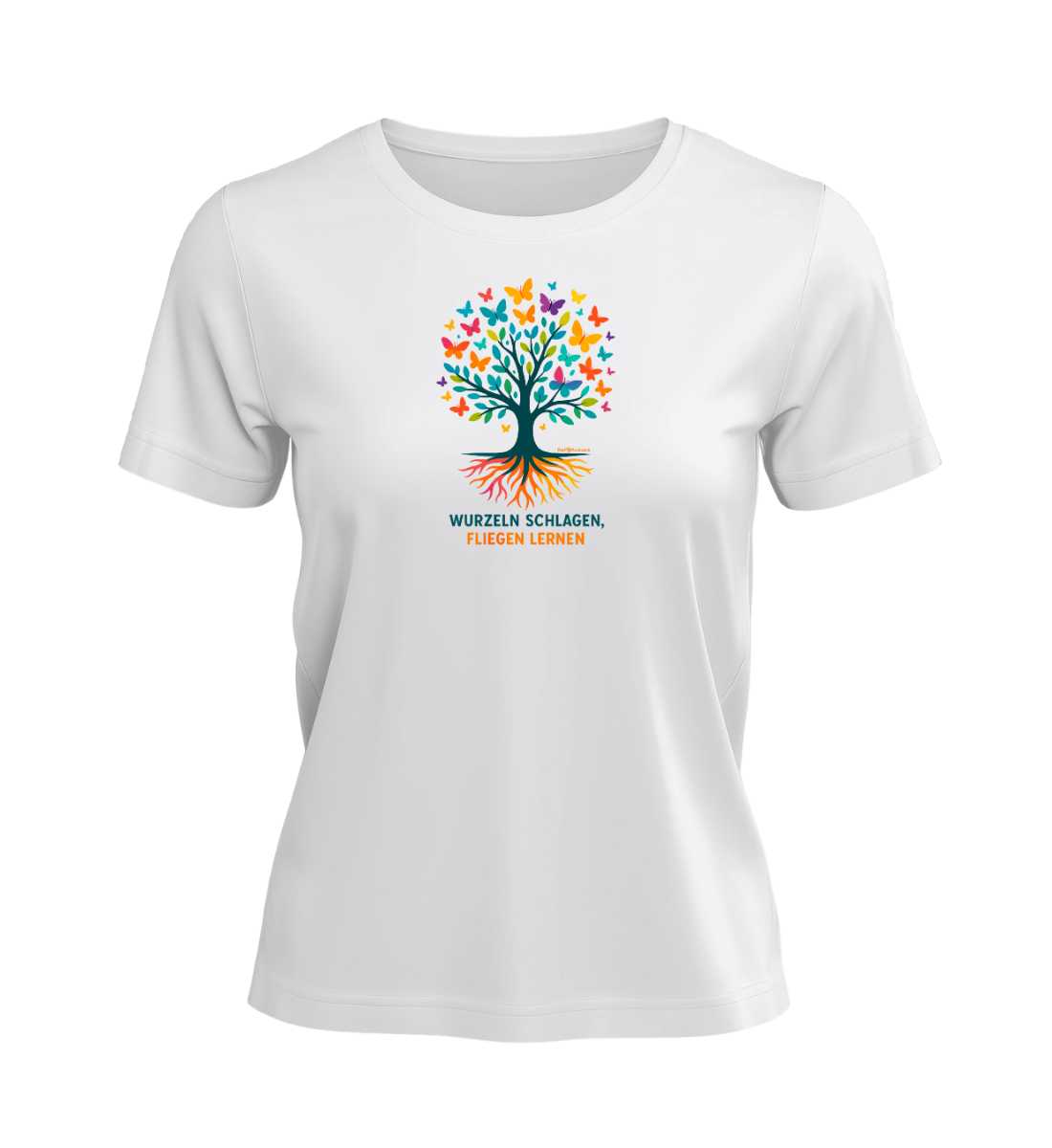 Schmetterlinge Wurzeln | Damen Premium Organic T-Shirt | Farbe: White | Rad&Rucksack