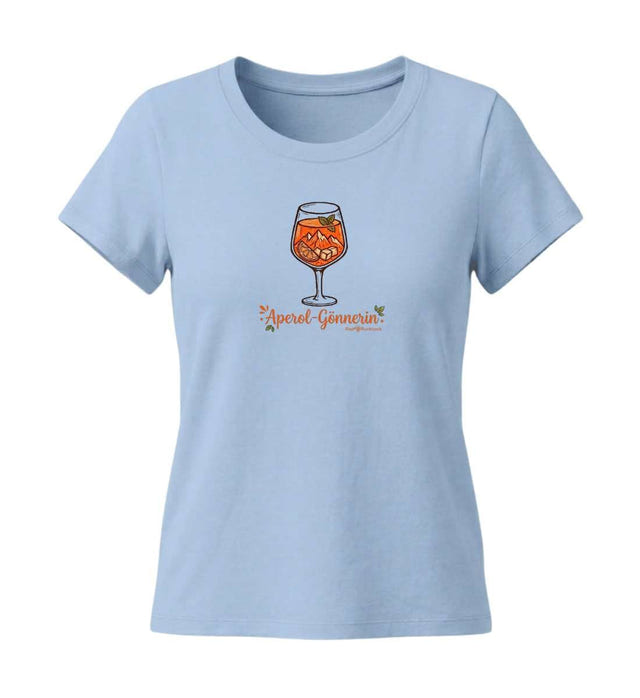 Geschenk Wanderin Aperol Gönnerin Tailliert in Mittelblau (Blue Soul) – Produktbild von Rad&Rucksack