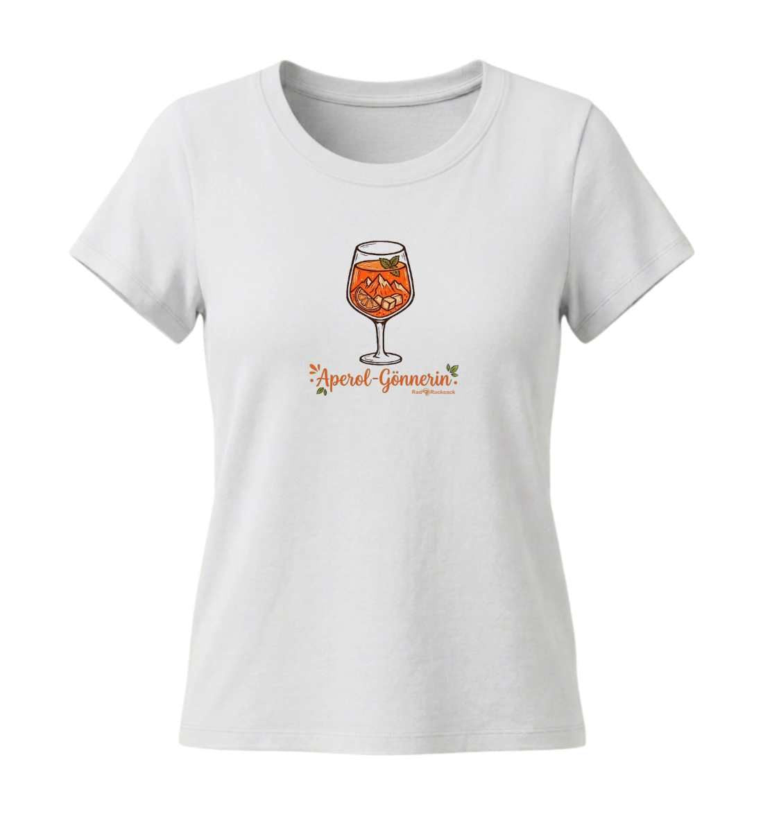 Aperol Gönnerin | Damen Premium Organic T-Shirt (Fitted) in White von Rad&Rucksack