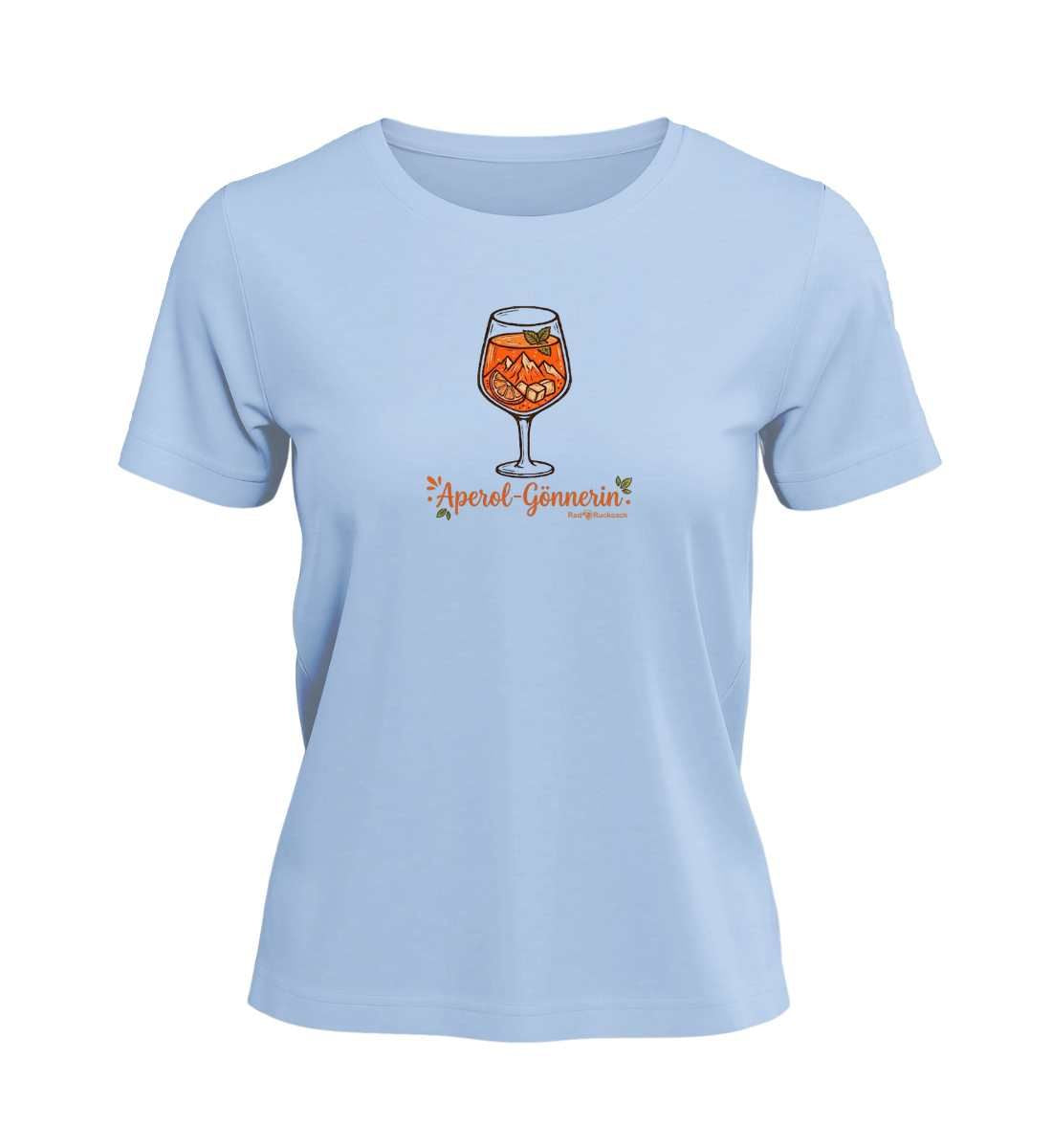 Aperol Gönnerin | Damen Premium Organic T-Shirt in Blue Soul von Rad&Rucksack