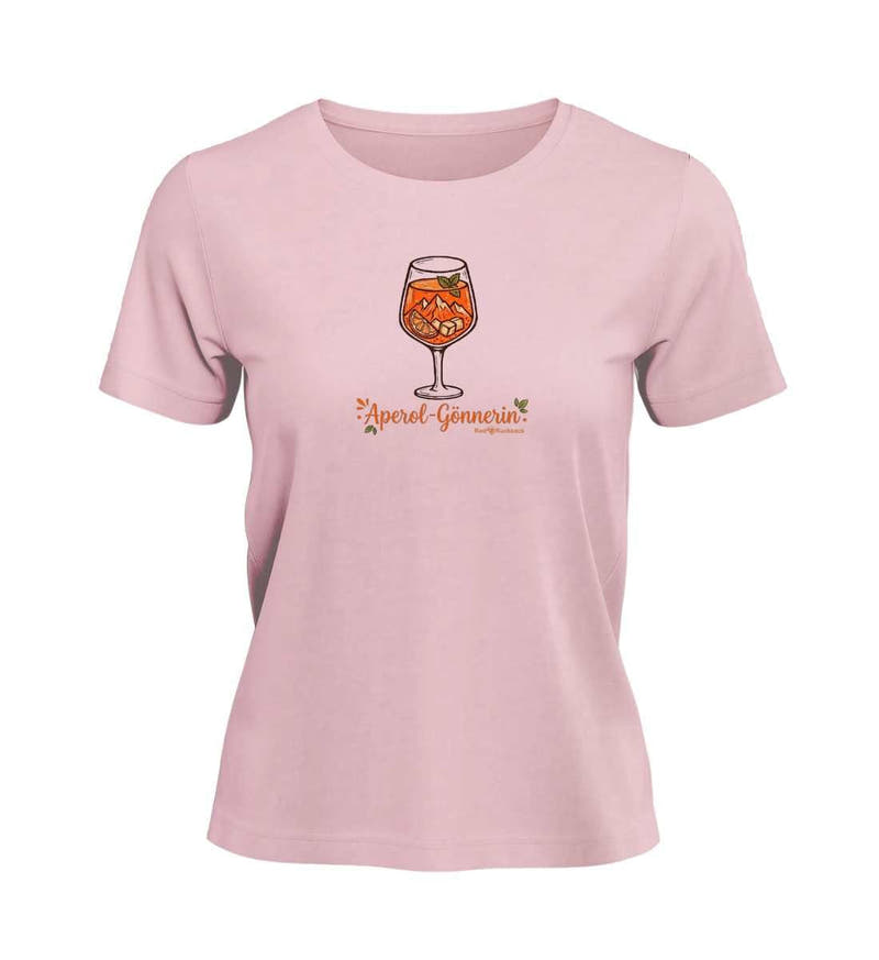 Aperol Gönnerin | Damen Premium Organic T-Shirt in Cotton Pink von Rad&Rucksack