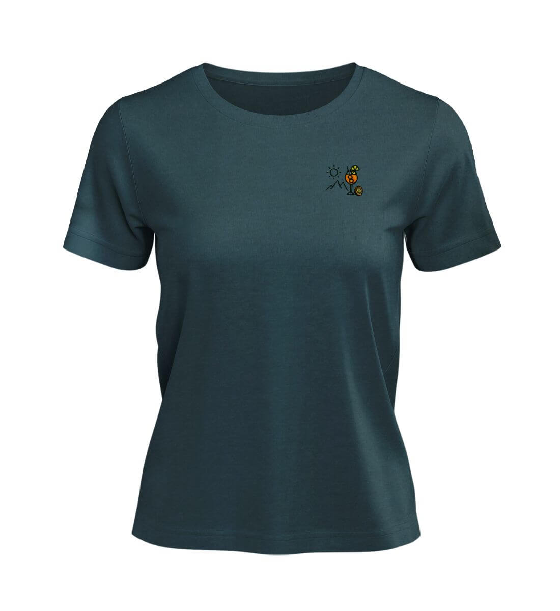 Aperol Sonne Berg | Damen Premium Organic T-Shirt (Stick) in Stargazer von Rad&Rucksack