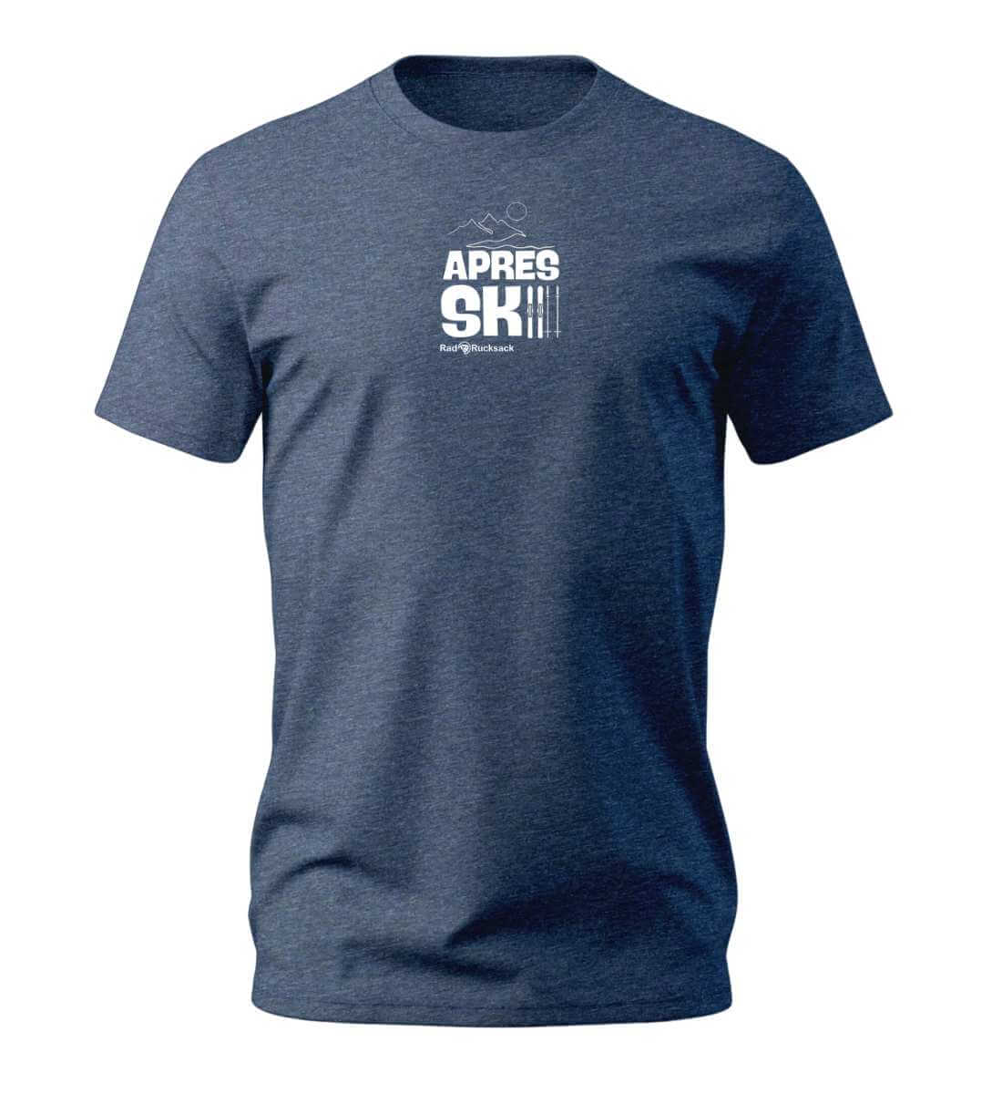Apres Ski | Herren Premium Organic T-Shirt in Dark Heather Blue von Rad&Rucksack