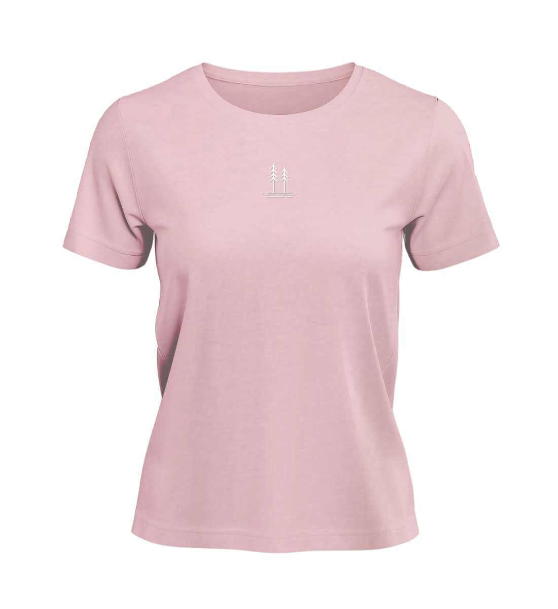 Bäume | Damen Premium Organic T-Shirt (Stick) in Cotton Pink von Rad&Rucksack