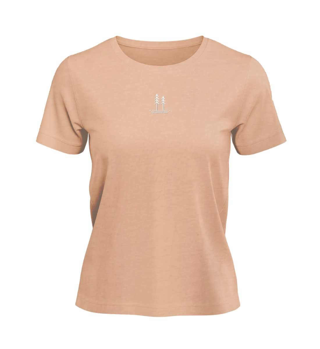 Bäume | Damen Premium Organic T-Shirt (Stick) in Fraiche Peche von Rad&Rucksack
