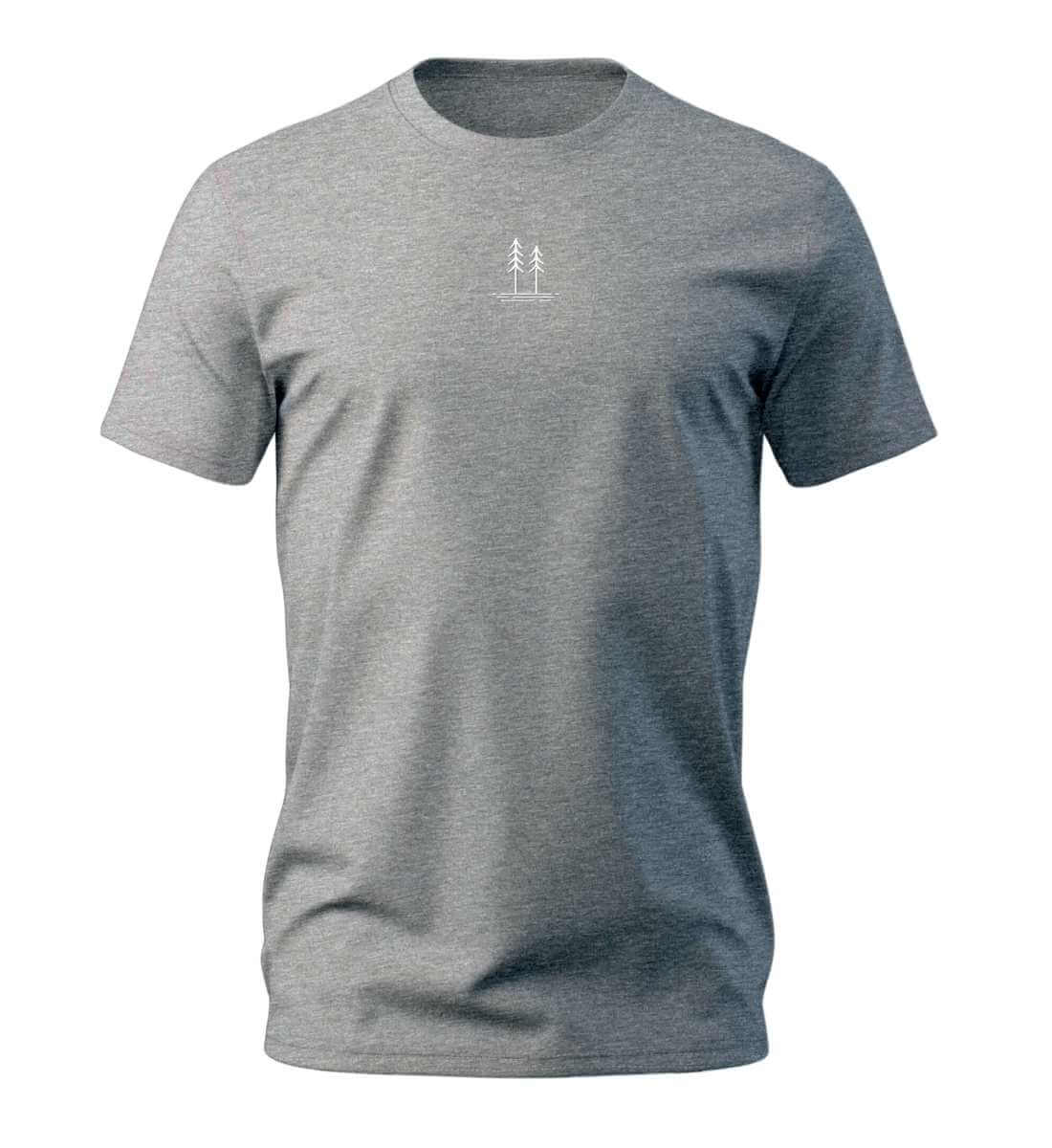 Bäume | Herren Premium Organic T-Shirt (Stick) in Mid Heather Grey von Rad&Rucksack
