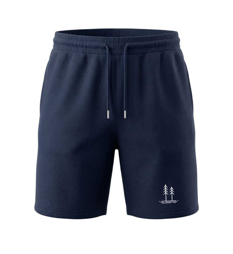 Bäume Stick | Unisex Organic Shorts in French Navy von Rad&Rucksack