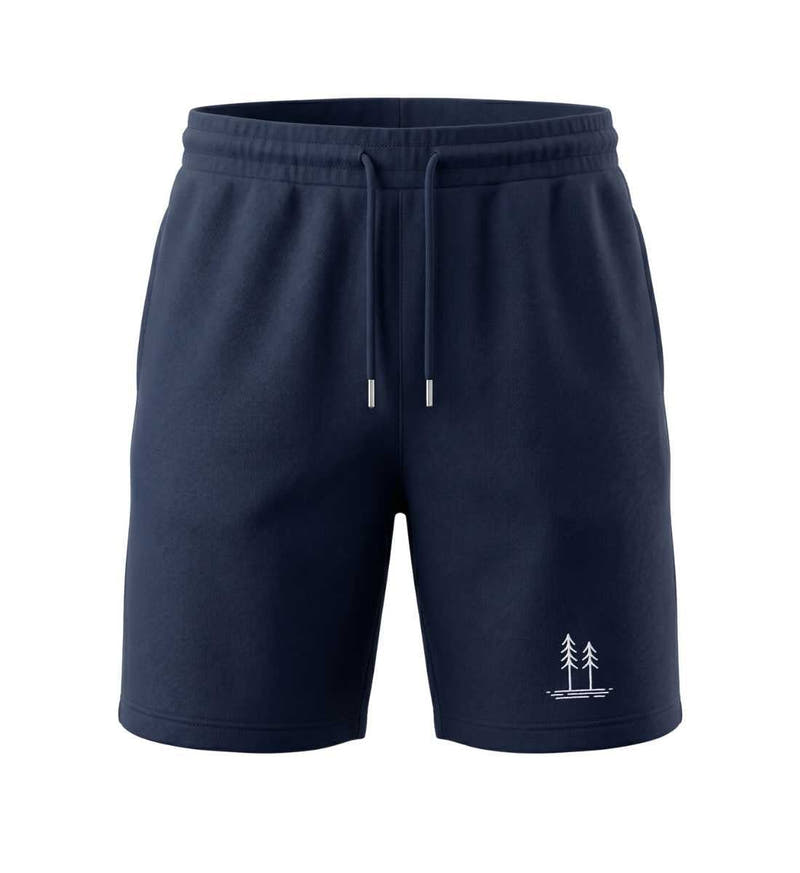 Bäume Stick | Unisex Organic Shorts in French Navy von Rad&Rucksack