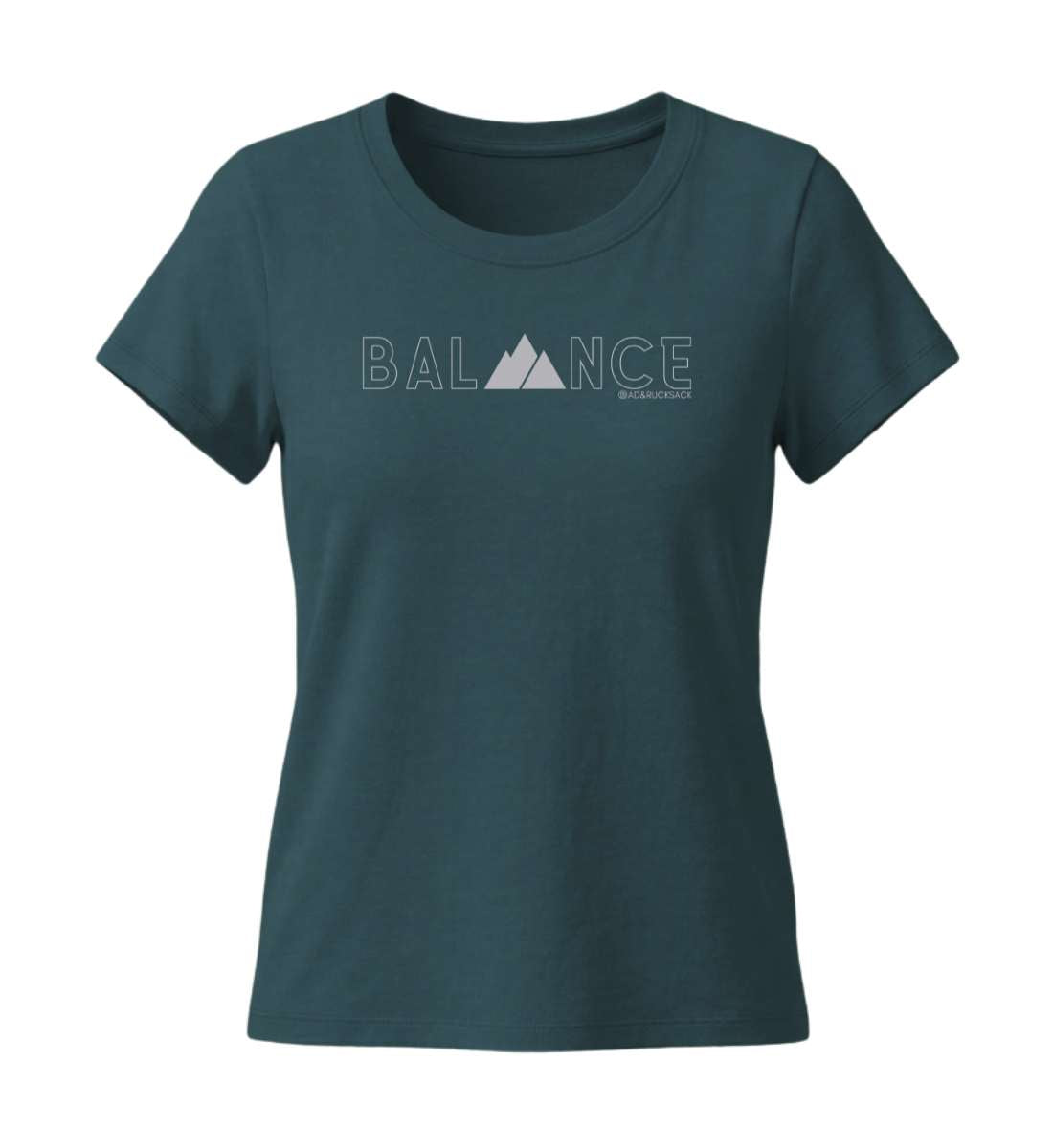 Balance | Damen Premium Organic T-Shirt (Fitted) in Stargazer von Rad&Rucksack