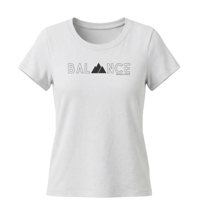 Balance Bio T-Shirt Damen Tailliert in Weiß (White) – Produktbild (155 g/m² Bio-Baumwolle, tailliert) von Rad&Rucksack