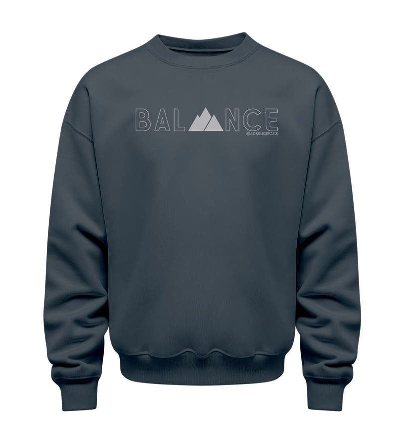 Balance | Unisex Organic Pullover in India Ink Grey von Rad&Rucksack