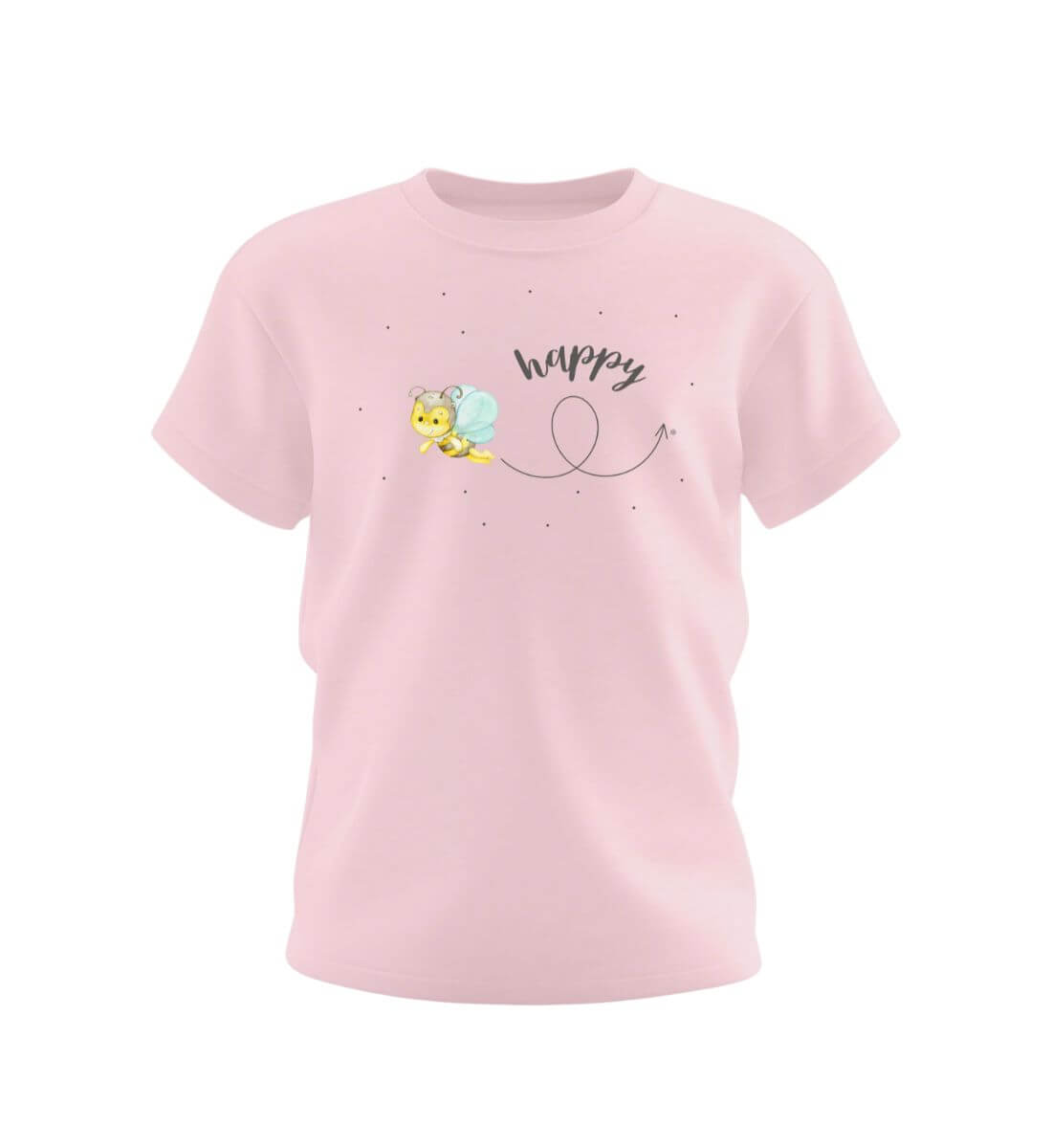 Bee Happy Kids | Kinder Premium Organic T-Shirt in Cotton Pink von Rad&Rucksack