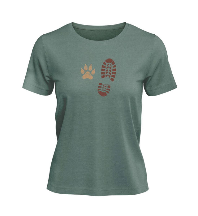 Berg Buddies T-Shirt Damen Meeresgrün (Green Bay) – Produktbild (100% Bio-Baumwolle) von Rad&Rucksack