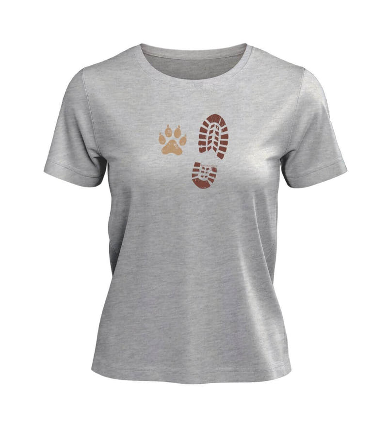 Berg Buddies | Damen Premium Organic T-Shirt in Heather Grey von Rad&Rucksack