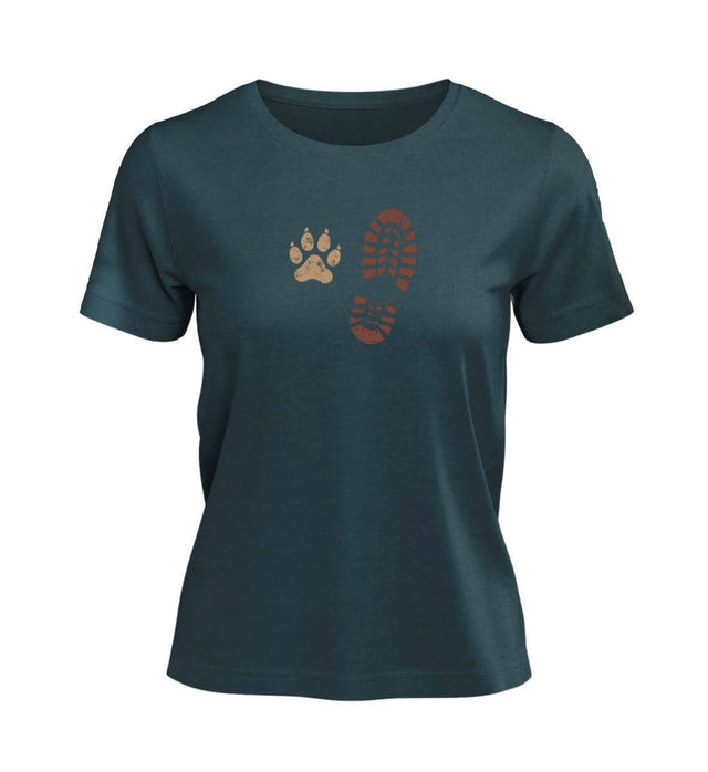 Berg Buddies T-Shirt Damen Blaugrün (Stargazer) – Produktbild (100% Bio-Baumwolle) von Rad&Rucksack