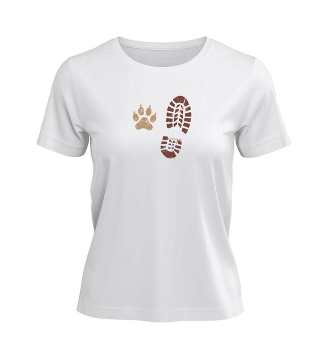 Outdoor T-Shirt Berg Buddies Damen in Weiß (White) – Produktbild (100% Bio-Baumwolle) von Rad&Rucksack