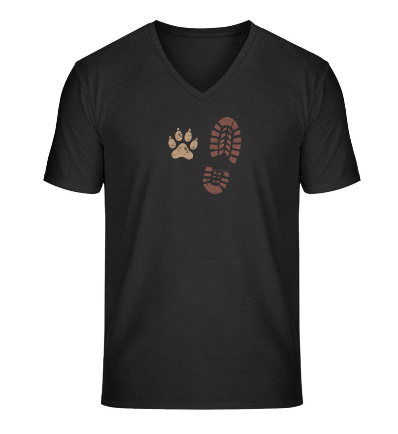 Berg Buddies | Herren V-Neck Premium Organic T-Shirt in Schwarz von Rad&Rucksack