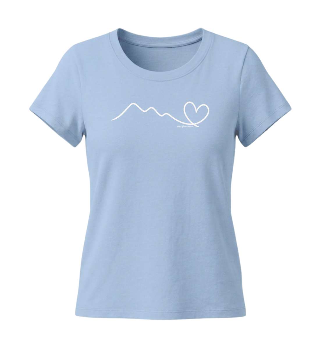 Berg Herz | Damen Premium Organic T-Shirt (Fitted) in Blue Soul von Rad&Rucksack